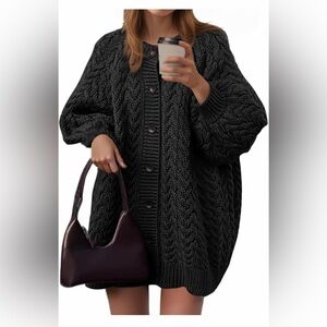 🆕Chunky Knit Button-Up Sweater